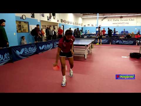 U2200 Singles RR: Mike (1816) vs Muskan (1950) at ICC Butterfly Open on 2018-12-8