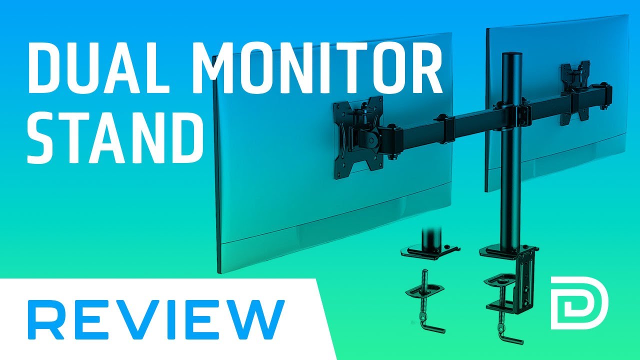 Cheapest Dual Monitor Stand on Amazon // HUANUO Dual Monitor Desk Mount Installation