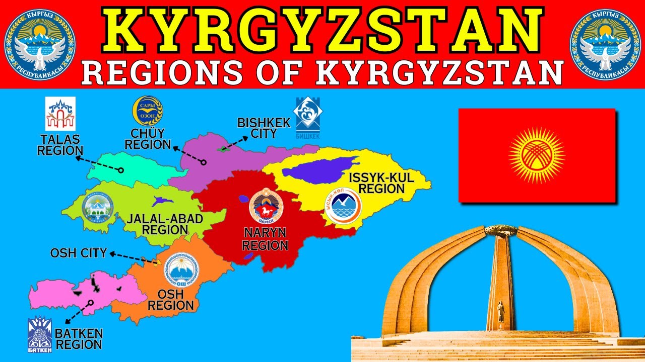 Kyrgyzstan Map Explained 🇰🇬 | 7 Regions of Kyrgyzstan