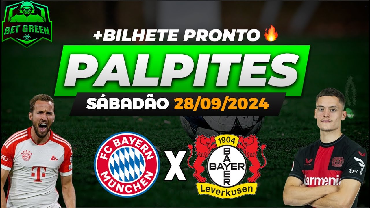 PALPITES DE FUTEBOL PARA HOJE 28 09 2024 (SÁBADO) + BILHETE PRONTO | BET GREEN 🍀