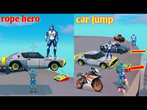 building pe se car jump rope hero voice town|aaj hungama hoga voice town mein|rope hero jump