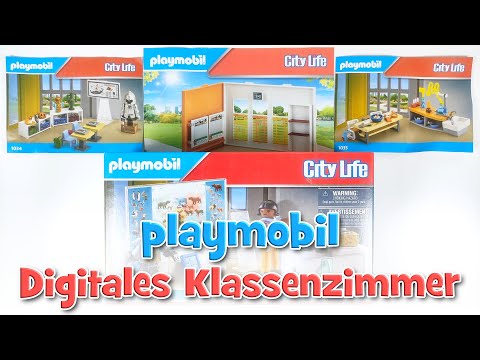 playmobil City Life Digitales Klassenzimmer (71330) und Erweiterungen (1033, 1034, 1035) | UNBOXING