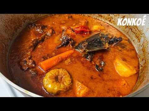 Soupou Konko 🇬🇳 | Sauce Konkoé Touré Gbéli | Smoked Catfish - Poisson Chat Fumé