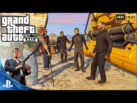 GTA 5 PS5  Mission #30 Helicopter and Submarine Mission The Merryweather Heist