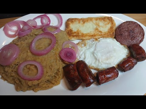 COMO HACER LOS CUARTRO GOLPES (LONGANIZA, SALAMI, HUEVOS Y QUESO FRITO CON MANGU)