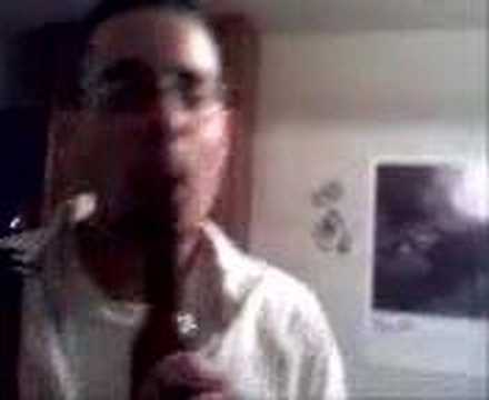 Victor blows beer bottles