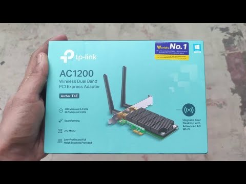 TP-LINK Archer T4E, dviejų juostų PCI Express adapteris 2.4GHz/5GHz, 802.11ac, 300+867 Mbps, 2x nuimamos antenos video