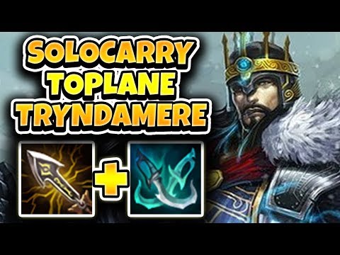 SOLO WIN TOP LANING PHASE LIKE THIS! HOW TO CARRY ON TRYNDAMERE - League of Legends Full Gameplay