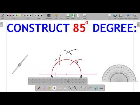 HOW TO CONSTRUCT 85 DEGREE WITH COMPASS