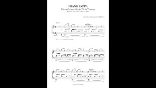 FRANK ZAPPA: Uncle Meat: Main Title Theme [piano cover + sheet music]
