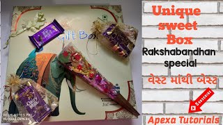 Rakshabandhan sweet Box for brother |  વેસ્ટ માંથી બેસ્ટ | Unique sweet Box | Apexa Tutorials