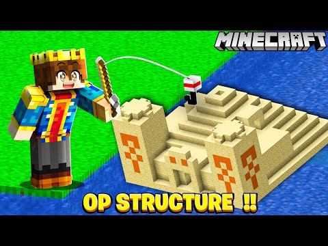 MINECRAFT BUT FISHING GIVES OP STRUCTURES !!