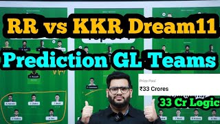 RR vs KKR Dream11 Team|RR vs KKR Dream11|RR vs KOL Dream11 Prediction|