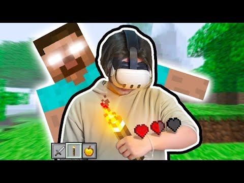 MİNECRAFT VR AMA HEROBRİNE PEŞİMDE - iplusd VR