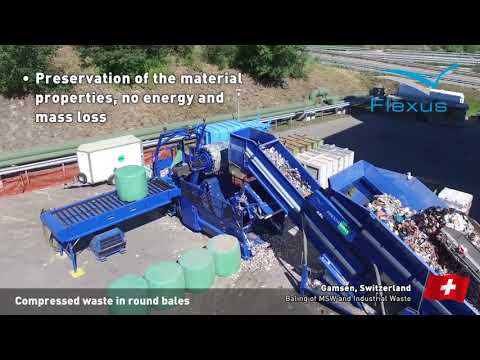 Flexus Balasystem - Compressed Waste in Round Bales