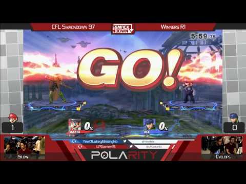 CFL Smackdown 97 WiiU - Slow (Mario) vs Cyclops (Ike) - Winners R1
