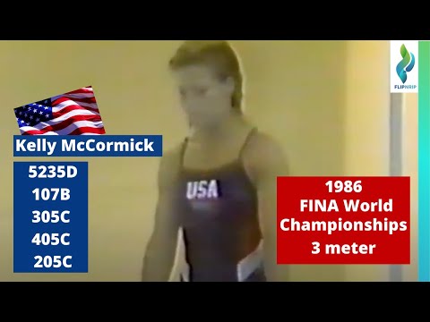 1986 Kelly McCormick Team USA - 3 meter springboard diving  - World Diving Championships