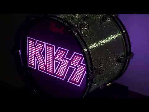 KISS Mirrorball Double Sided Rotating Bass Drum w/ Multi-Color Internal Lighting + Remote Control image 21