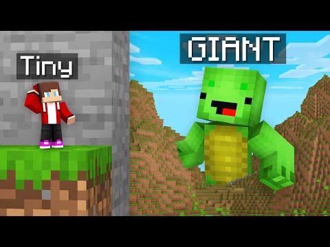 JJ TINY vs Mikey GIANT Hide and Seek Challenge in Minecraft (Maizen)