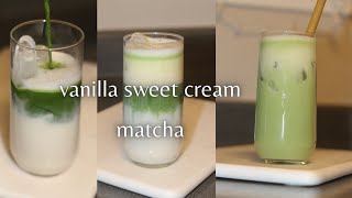 Matcha latte with Vanilla Sweet Cream Cold Foam