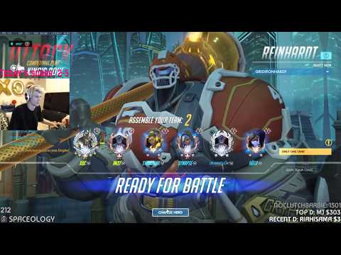 Overwatch XQC Intense Reinhardt Gameplay With 39 Elims