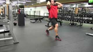 Walking Dumbbell Front Lunge exercise video thumbnail