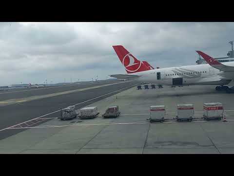 Istanbul Airport Turkish Airline on Runway
