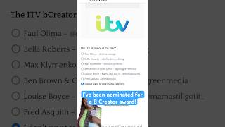 I’ve been nominated for a B Creator award! Vote for me in the best Lifestyle category. #awardsseason