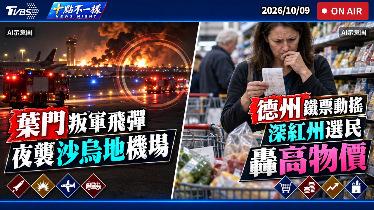 【1009 十點不一樣LIVE】葉門叛軍飛彈夜襲沙烏地機場 德州鐵票動搖!深紅州選民轟高物價
