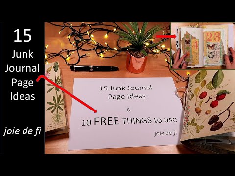 15 Junk Journal Page Ideas ⭐10 Free Things To Use ✅ Easy For Beginners