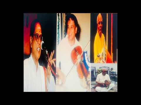 T.R.Subramaniam. Vocal.Sikkil R.Bhaskaran. Violin.T.K. Murthy. Mridangam. H.P. Ramachar. Khanjira.