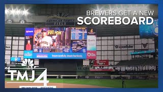 Brewers unveil new scoreboard ahead of opening day