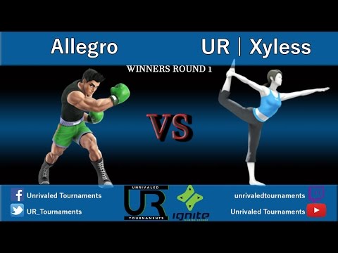 Ignition 18  WINNERS ROUND 1 - Allegro (Little Mac) vs UR | Xyless (Wii Fit)