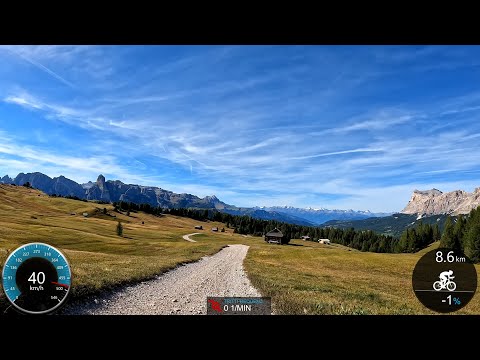 60 minute MTB Indoor Cycling Workout Dolomites Garmin Ultra HD Video