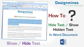 Show or Hide Text in Word Document