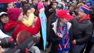 "This incident is currently under investigation," a police spokeswoman told BuzzFeed News on Tuesday. 
The video — which was widely shared by conservative and right-wing bloggers — has had more than 950,000 views on YouTube since it was posted on Jan. 20. 
According to a police report provided to BuzzFeed News, the victim alleged that her hair was set on fire during a protest near the National Archives Building located north of the National Mall. She did not sustain any injuries, the report said. 
The report was filed by Becky O'Neil, a woman from Arlington, Virginia. 
When reached by phone on Tuesday, O'Neil told BuzzFeed News that the alleged victim was her 17-year-old daughter, who she asked not be named for this story.
"She's fine," O'Neil said.
O'Neil said the incident happened near the National Mall while her daughter was on the way to the inauguration parade on Saturday. 
When asked if she believed that an anti-Trump protester set her daughter's hair on fire, O'Neil said, "That's what it appears to be in the video." 
O'Neil said that she wasn't present when the alleged incident took place, adding, "All I know is what I saw on social media." 
She said she and her daughter were waiting to speak to the police before providing any more details.