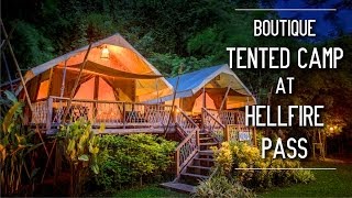 preview picture of video '#1 Tented Camp Resort - True Historic Glamping Site in Thailand - Hintok River Camp at Hellfire Pass'