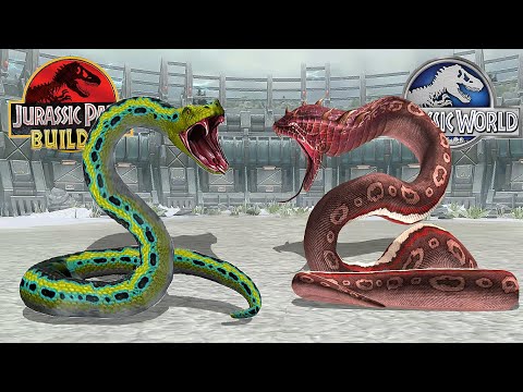 TITANOBOA VS GIGANTOPHIS - CENOZOIC TOURNAMENT || JURASSIC PARK BUILDER VS JURASSIC WORLD THE GAME
