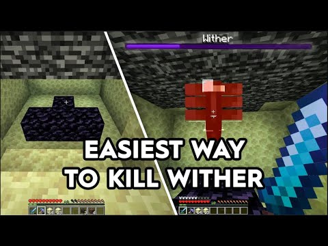 Minecraft Easiest way to kill Withers! 30 Second Method   1.17/1.16
