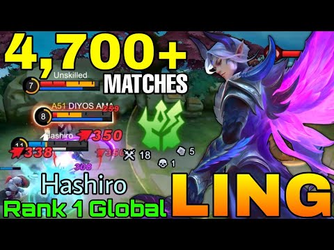 4,700+ Matches Ling Legendary Jungler! - Top 1 Global Ling by Hashiro - Mobile Legends