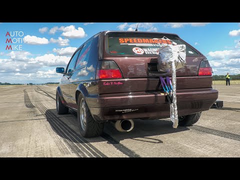 IS THIS WORLD'S FASTEST VOLKSWAGEN GOLF 2?? 341 KM/H @ 1/2 MILE!