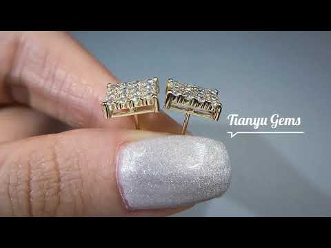 Customize Lab Diamond Gold Stud Earrings Collection  20200713