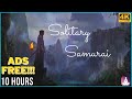 SOLITARY SAMURAI - 10 HOURS - HANS ZIMMER - JAPANESE MUSIC RAIN MEDITATION - ASMR - 4K -