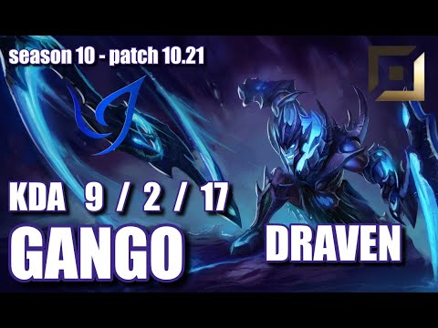 【韓国サーバー/GM】CGA Gango ドレイヴン(Draven) VS アフェリオス(Aphelios) BOT - Patch10.21 KR Ranked【LoL】