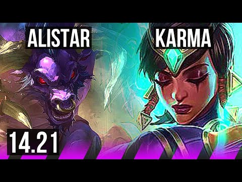 ALISTAR & Ziggs vs KARMA & Sivir (SUP) | KR Challenger | 14.21