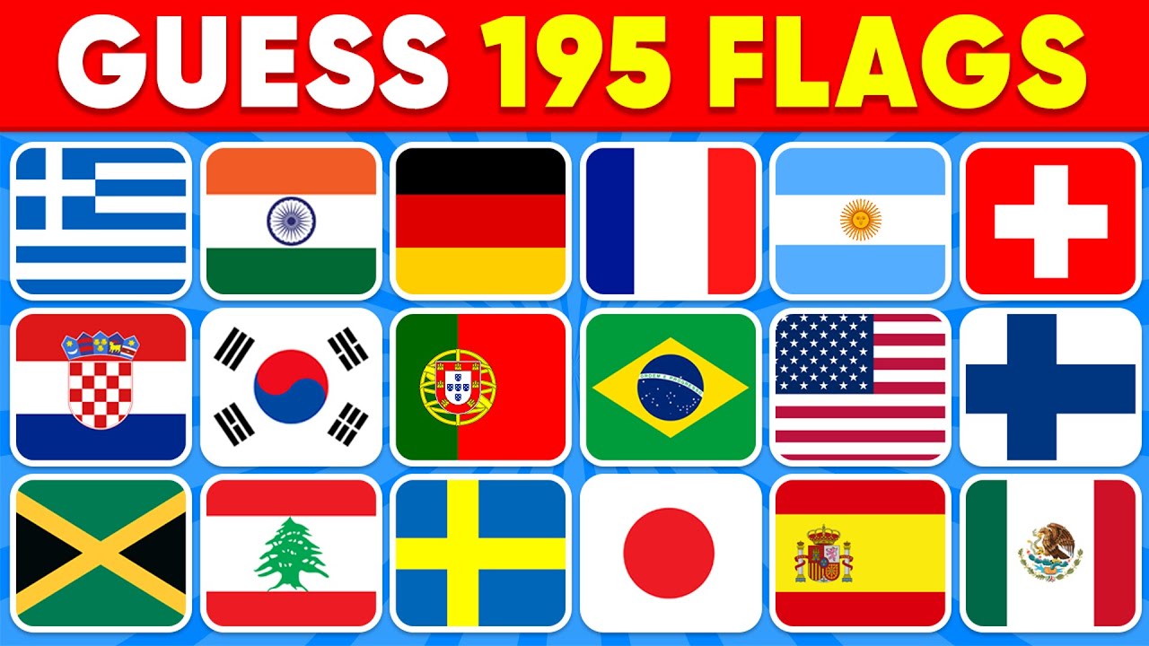 🚩 Guess the Country by the Flag Quiz 🌎 | Can You Guess the 195 Flags?