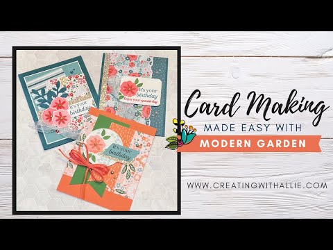 NEW Card Class featuring the Modern Garden Bundle from Stampin' Up!