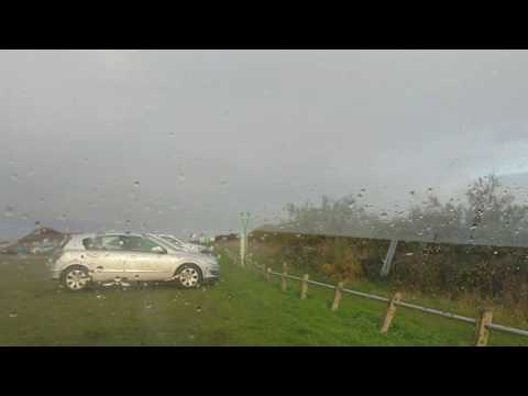 FM Radio Band scan on our new car radio At Walton On The Naze Essex In The Rain P1