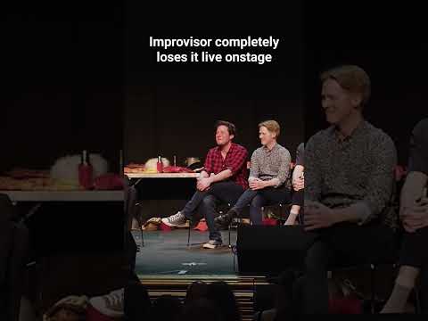 Improviser completely loses it live onstage #shootfromthehip