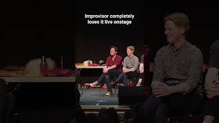 Improviser completely loses it live onstage #shootfromthehip